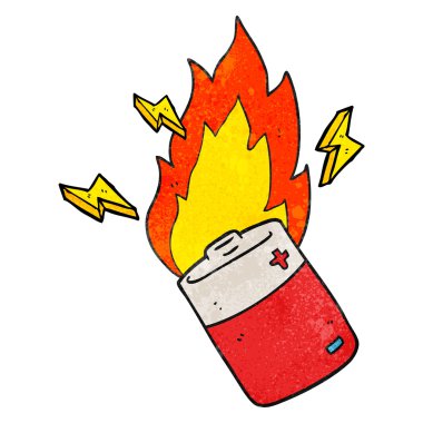 Pil yanan dokulu çizgi film