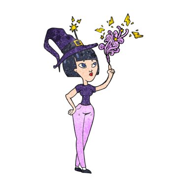 dokulu karikatür cadı