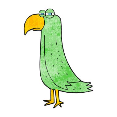 dokulu karikatür papağan