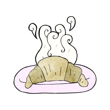 dokulu karikatür kruvasan