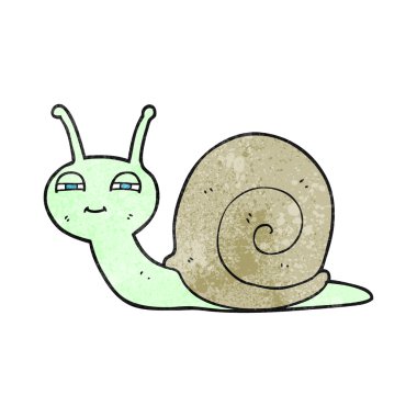 dokulu karikatür sevimli salyangoz