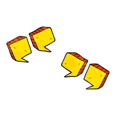 dokulu karikatür tırnak işaretleri