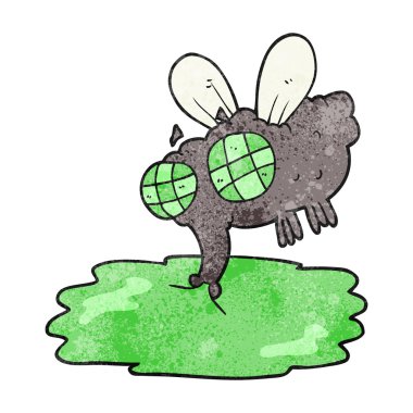 dokulu karikatür brüt sinek