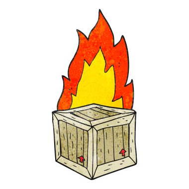 sandık yanan dokulu çizgi film