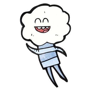 dokulu karikatür şirin bulut baş yaratık