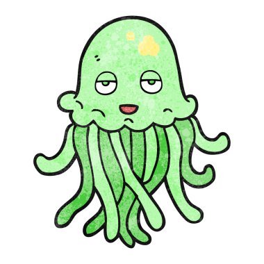 dokulu karikatür ahtapot