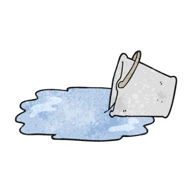 dokulu karikatür dökülen kova