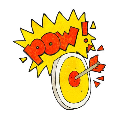 dokulu karikatür ok isabet hedef