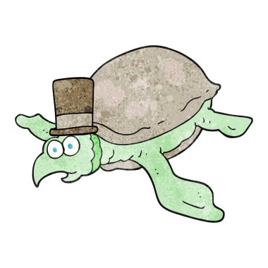 dokulu karikatür kaplumbağa