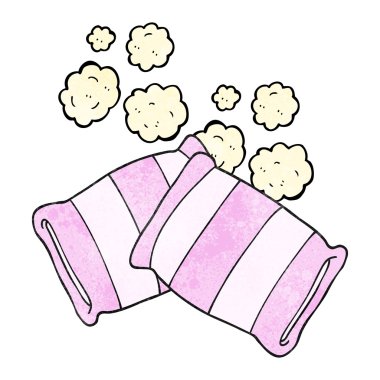 dokulu karikatür yastık