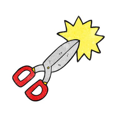 dokulu karikatür makas