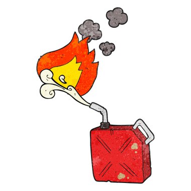 dokulu karikatür yakıt yakıt sprey yanma ile olabilir