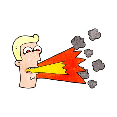 dokulu karikatür bağıran adam