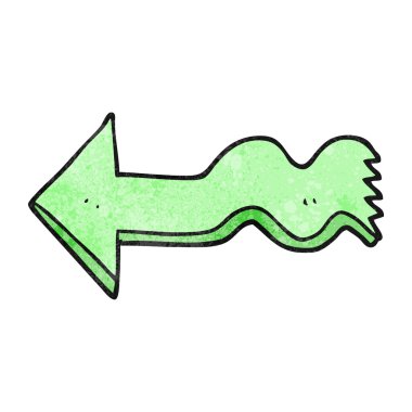 dokulu karikatür işaret eden ok