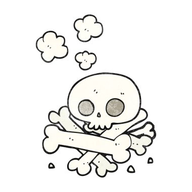 Kemik yığını dokulu çizgi film