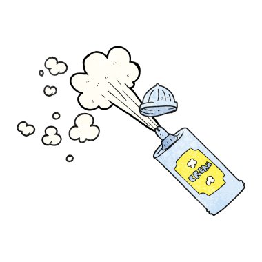 dokulu karikatür püskürtme krem şanti