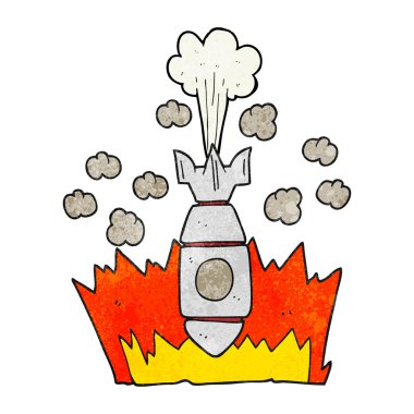 dokulu karikatür düşen bomba