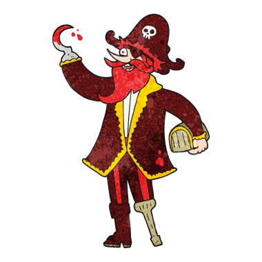 dokulu karikatür korsan Kaptan