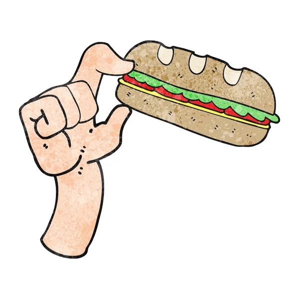 Texturierte cartoon sub sandwich — Stockvektor