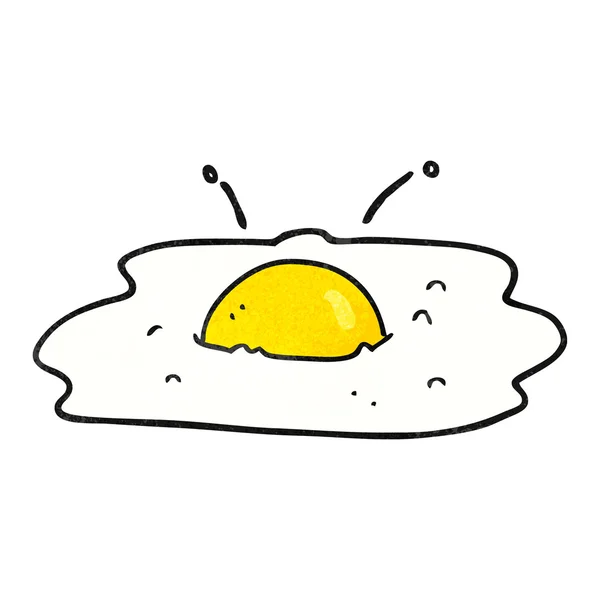 Textured cartoon fried egg — Stock Vector