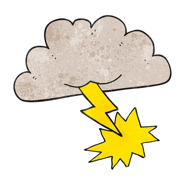 Getextureerde cartoon storm cloud — Stockvector