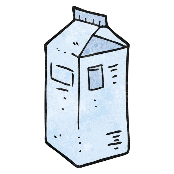 Caixa de leite de desenhos animados texturizados —  Vetores de Stock