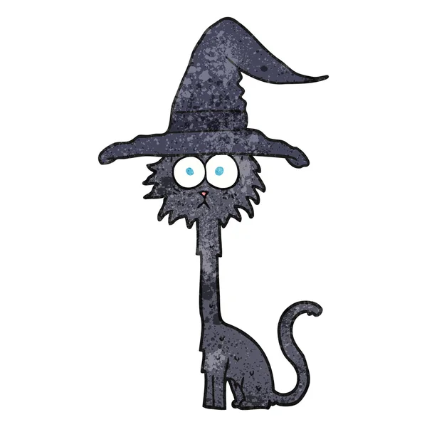 Texturizado desenho animado halloween gato — Vetor de Stock