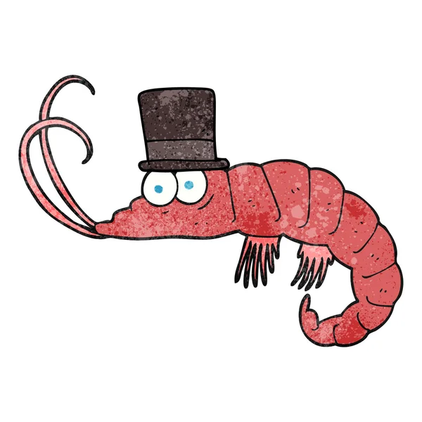 Crevettes dessin animé texturées — Image vectorielle