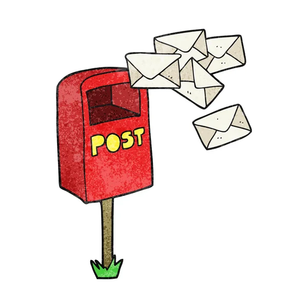 Texturerat karikatyr postbox — Stock vektor