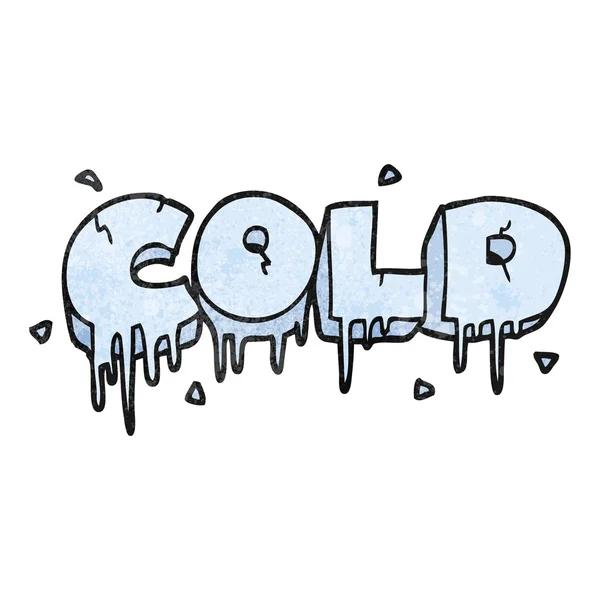 Bande dessinée texturé symbole de texte froid — Image vectorielle