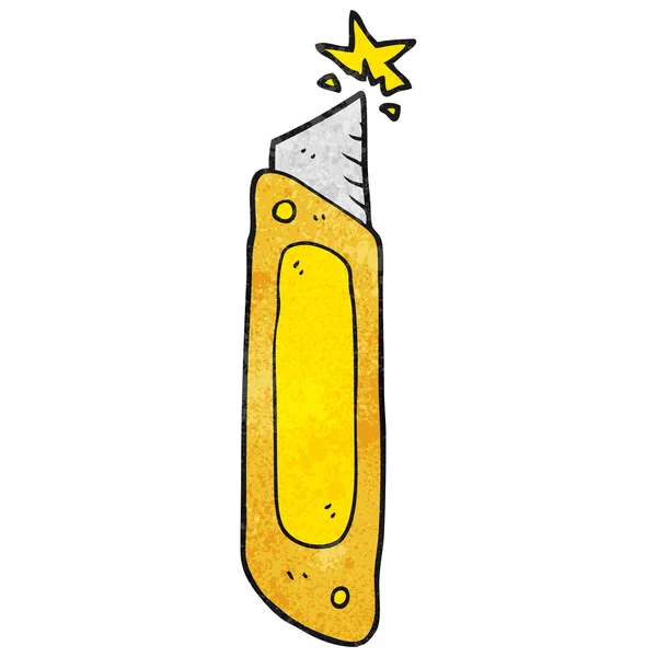Texturizado desenho animado faca de construção — Vetor de Stock