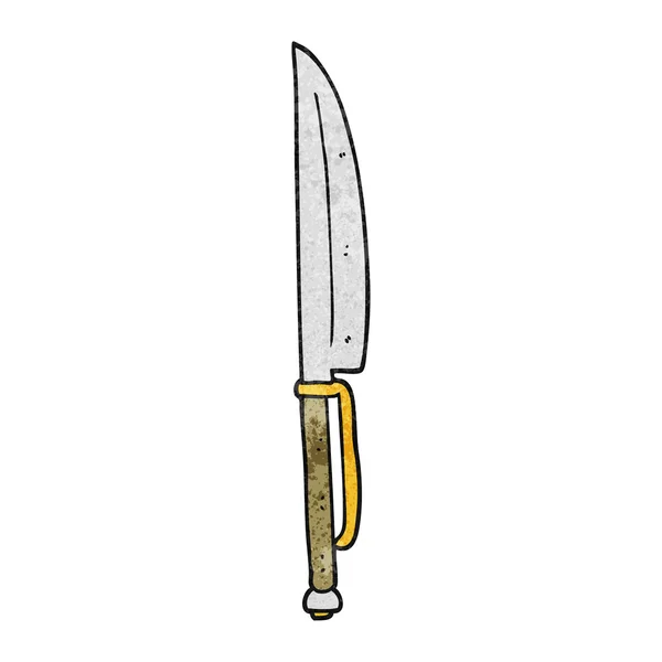Texturerat cartoon kniv — Stock vektor