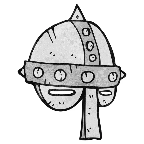 Getextureerde cartoon middeleeuwse helm — Stockvector