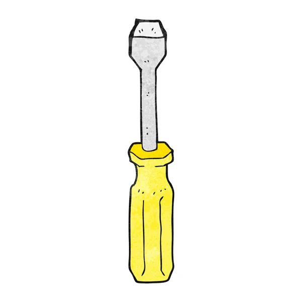 Textured cartoon screwdriver — Stock Vector