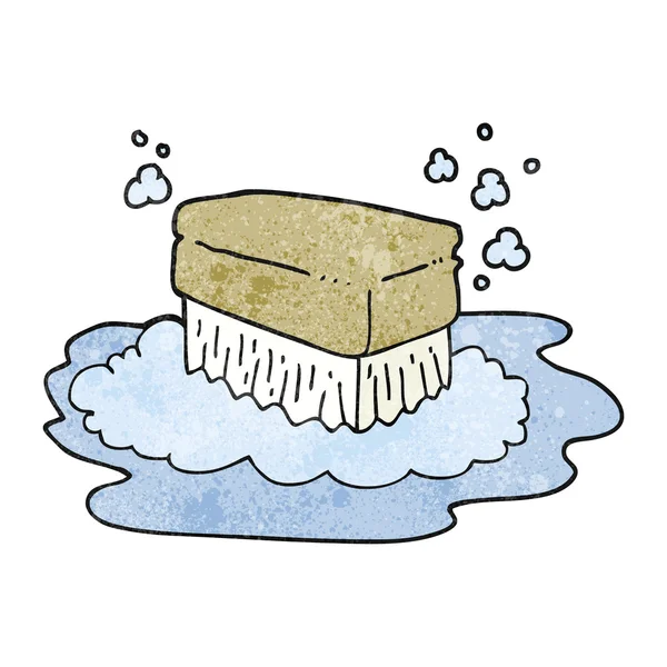 ごしごし洗うブラシ テクスチャの漫画 — ストックベクタ