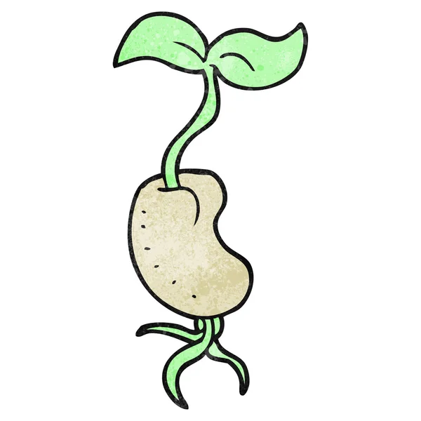 发芽种子的质感的卡通 — 图库矢量图片