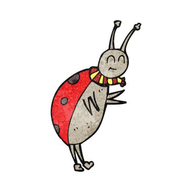 dokulu karikatür uğur böceği