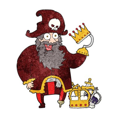 dokulu karikatür korsan Kaptan