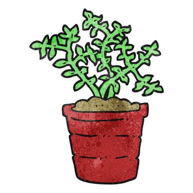 dokulu karikatür bitki