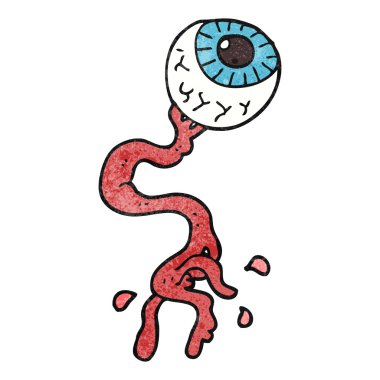 dokulu karikatür brüt göz küresi