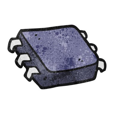 dokulu karikatür bilgisayar çipi