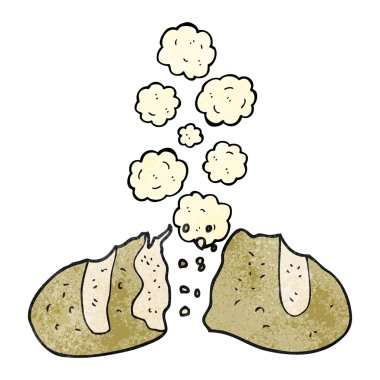 dokulu karikatür somun ekmek