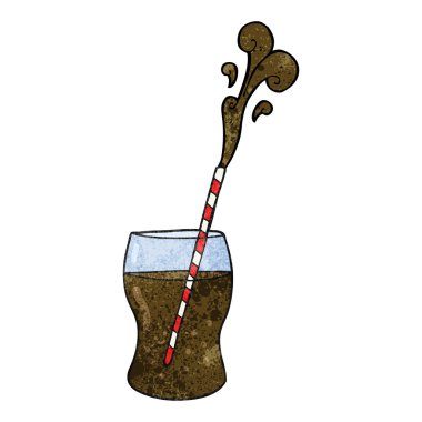 dokulu karikatür gazlı içecek