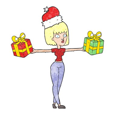 xmas kadınla dokulu çizgi film sunar