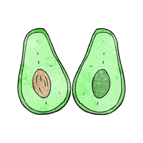 Texturierte Cartoon-Avocado — Stockvektor