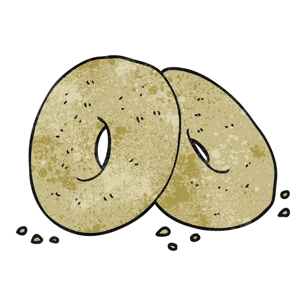 Bagels de dibujos animados texturizados — Vector de stock