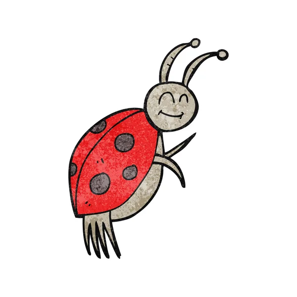 Bande dessinée texturé coccinelle — Image vectorielle