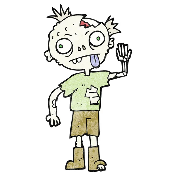 Zombie de dibujos animados texturizados — Vector de stock