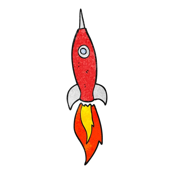 Texturierte Cartoon-Rakete — Stockvektor