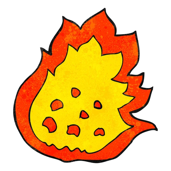 Dekorativní kreslená hořící oheň — Stockový vektor